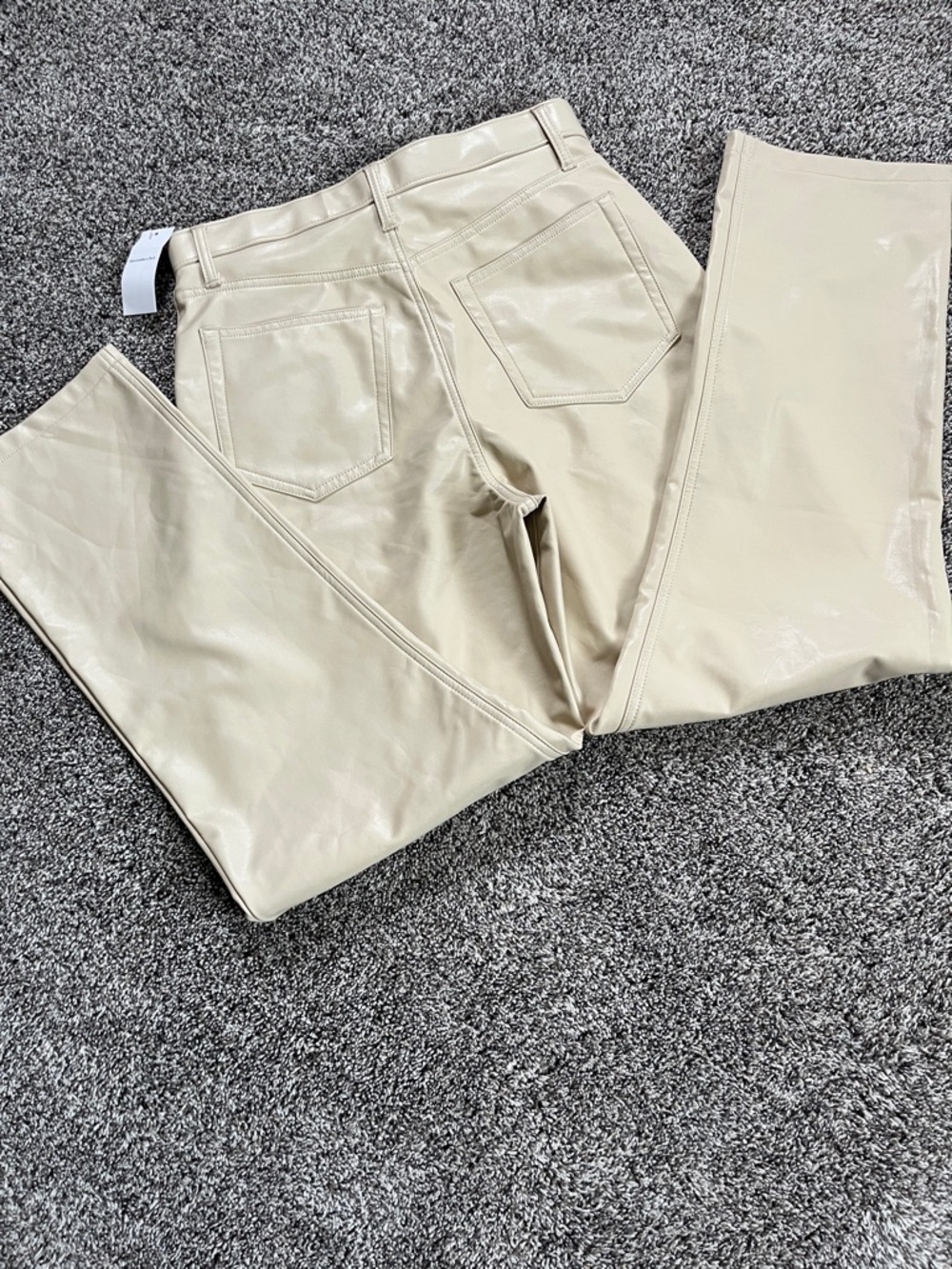 Abercrombie & Fitch Vegan Leather Pants 90s Straight Ultra High Rise Curve